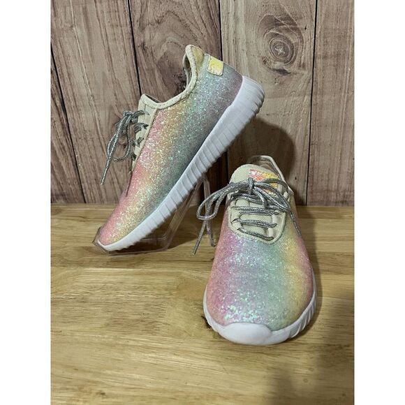 Roxy Rose Women's Fashion Walk Sneaker Size 8.5 Rainbow Glitter - Picture 3 of 10